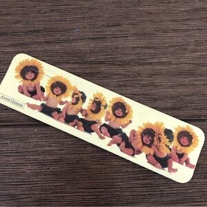Vintage Ann Geddes sunflower babies bookmark
